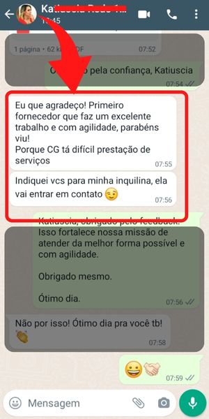 Elogio de cliente